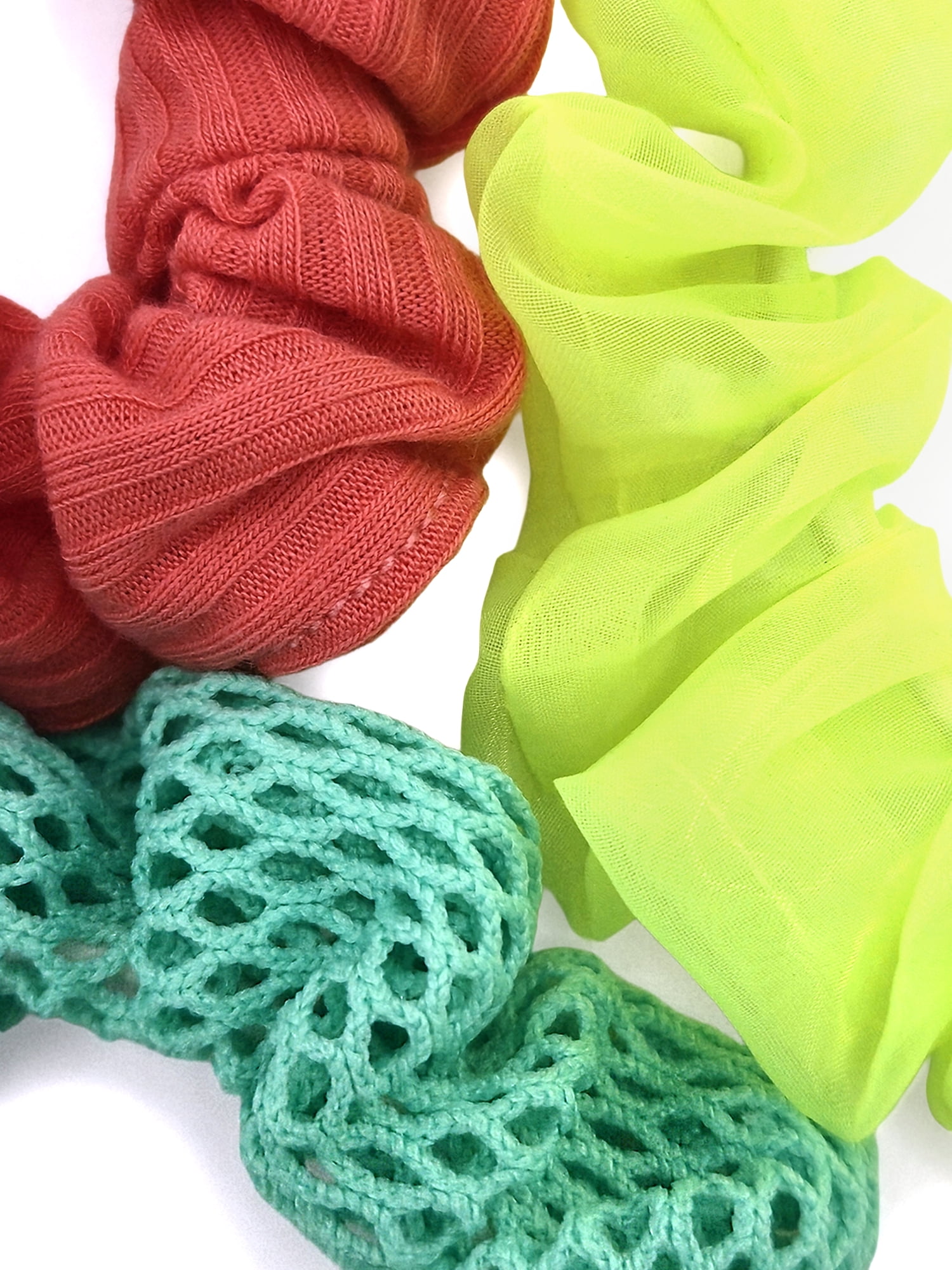 Time and Tru Women's Hair Ties, 10-Pack, Neon