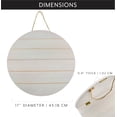 thumbnail image 4 of AuldHome Design Unfinished Round Wood Sign (Whitewashed, 17-Inch); Rustic Shiplap Blank Wood Hanging Door Plaque, 4 of 7