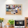 thumbnail image 6 of Vikakiooze Hanging Photo Display Board Cork Bulletin Board 16x12 inches Brown Wood Frame Memo Pin Board for Home office Wall Decor, 6 of 6