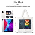 thumbnail image 3 of Honeii Rainbow Sausages On Dark Slate Print Fluffy Shoulder Bag Plush Bags Women Ladies Tote Bag Fluffy Furry Purse Handbag for Autumn and Winter, 3 of 7