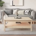 thumbnail image 1 of vidaXL Coffee Table 100x100x40 cm Solid Wood Pine, 1 of 5