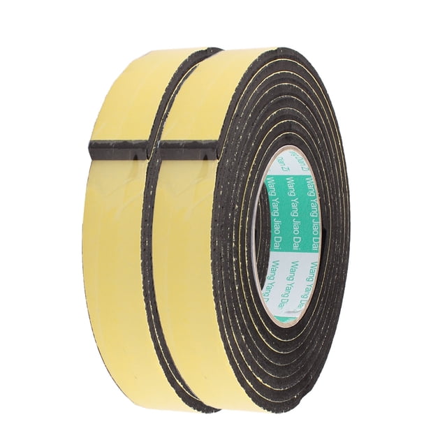 2 Pcs 30mm de ancho 5mm de grosor cinta de espuma de esponja EVA de un solo lado 3 metros de longitud