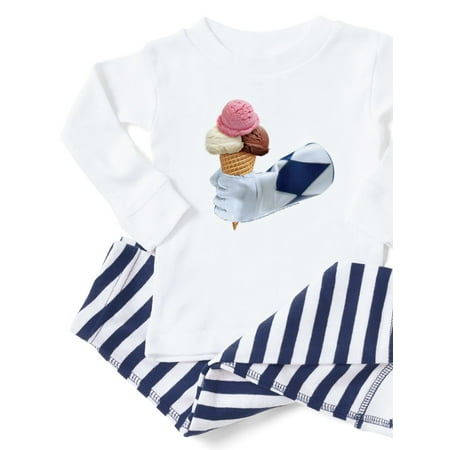 

CafePress - Power Rangers Holding Ice Cream - Toddler Long Sleeve Pajama set