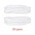 thumbnail image 1 of 100Pcs Disposable Protective Arm Sleeve Non Woven Fabric Lightweight for Painting, Cleaning Breathable Soft Protection Accessory Durable White, 1 of 3