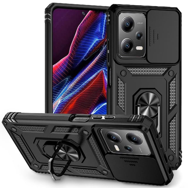 Estuche GANGXUN para Xiaomi Redmi Note 12 Pro 5G, soporte giratorio 360°, estilo mecánico y magnético