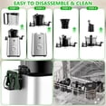 thumbnail image 7 of Cold Press Juicer with 5.3 Inch Wide Chute - Quiet AC Brushless Motor for Whole Fruits & Vegetables, Easy Clean Masticating Extractor, 7 of 7