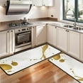 thumbnail image 3 of Kitchen Rugs Sets Of 2,White Gold Marble Pattern Anti Fatigue Kitchen Mat Rugs Non Slip Washable,Decorative Kitchen Floor Mats for Kitchen,Sink,Laundry,17"x47"+17"x47", 3 of 5