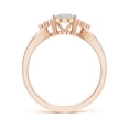 thumbnail image 2 of Angara Natural Opal Ring - Solitaire Oval Opal Split Shank Ring with Trio Diamonds for Women | October Birthstone Jewelry | 14K Rose Gold Opal Ring (Ring Size = 13.5), 2 of 10
