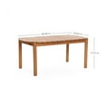 thumbnail image 4 of LuxenHome Natural Solid Wood 40-Inch Long Rounded Rectangle Outdoor Coffee Table, 4 of 7