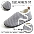 thumbnail image 2 of Knivor Closed Back Slippers for Women Slipper Socks Textured Solid Adjustable Hook and Loop Fuzzy Fleece Indoor Outdoor Non Slip House Shoes, 2 of 8