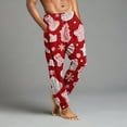 thumbnail image 4 of Wutalume Men's Drawstring Pocket Cuffed Casual Pants with Christmas Print, Ideal for Home Sleep and Lounge Wear, Featuring Elastic Waistband and Comfortable Fabric,Hot Pink L, 4 of 7