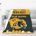 thumbnail image 3 of Custom Green Bay Blanket Personalized Throw Blankets Name and Number for Men Women Boy Football Style Decor Gifts, 3 of 6