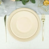 Efavormart 50 Pack | 8" Natural Biodegradable Bagasse Dessert Plates ...