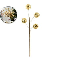 Artificial Berry, Christmas Berries Stems, Artificial Christmas Picks, Berries Stems for Xmas Tree Ornaments Wreath Decorations Home(Gold)