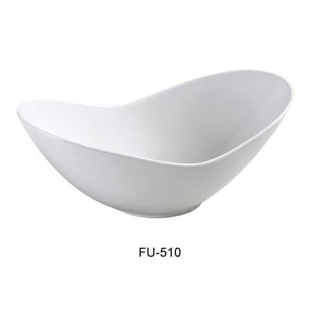 10 in. Fuji Porcelain Fortune Bowl, Bone White - 28 oz - Pack of 12