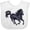 AA-White, variant on Inktastic Beautiful Galloping Black Horse Boys or Girls Baby Bib