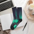 thumbnail image 6 of KLL Northern Lights 2 Print Cool Socks Men's Women's Crew Socks Funny Crazy Novelty Stockings, 6 of 7