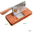 thumbnail image 4 of Luxury Pear Flower Wood Metal Cigar Cutter Stainless Steel Blades Classic Table Guillotine Cigar Scissors Accessories Men Gifts (GRAY), 4 of 5