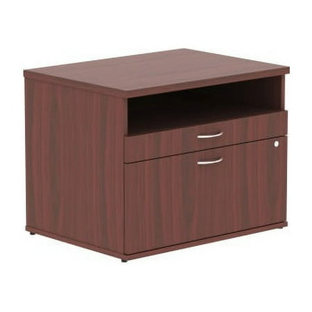UPC: 0035255162128 | Lorell Relevance Series Mahogany Laminate Office Furniture Credenza – 2-Drawer Credenza