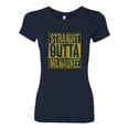 thumbnail image 2 of Straight Outta Milwaukee MIL Fan | Fantasy Baseball Fans | Womens Sports Slim Fit Junior Tee, Navy, X-Large, 2 of 4