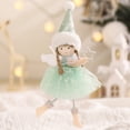 thumbnail image 5 of Ángel de peluche verde sentado para niña, regalo de Navidad 2024, colgante para árbol de Navidad, adornos colgantes de Papá Noel, decoraciones navideñas para el hogar, 5 of 5