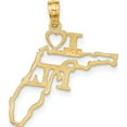 thumbnail image 3 of 14k Solid Florida State Pendant Yellow Gold Material Elegant Luxury Bold Designed for those who cherish timeless beauty, 3 of 4