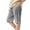 Grey, variant on KAUOD Girl's Summer Capris Casual Cotton Linen Tapered High Waist Drawstring Knee Length Loose Trouser with Pockets Clothes