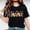 Black, variant on Happy Mother's Day Shirts Womens Shirts Women Mother's Day Gift Mom Flower Print Short Sleeve Round Neck T-shirt Pattern Top Black M