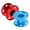 Blue Red, variant on 2pcs Mixed Aluminum Alloy Finger Spool Snorkeling Line Reel 3.3 X 2 Black Red