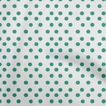oneOone Polyester Spandex Green Fabric Polka Dot Dress Material Fabric Print Fabric By The Yard 56 Inch Wide