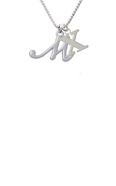 Silvertone Small Gelato Script Initial 