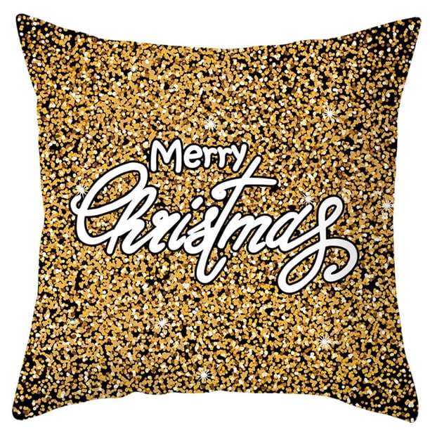 Hot6sl Ofertas y Liquidaciones Funda de Cojín Fundamental para Sofá Cama con Estampado de Feliz Navidad, Decoración Del Hogar