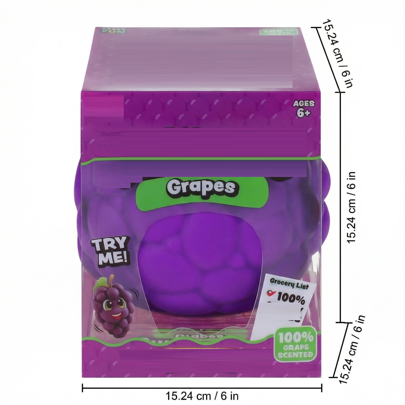 Squeezy Grapes - 6 Inch Ultra-Soft Slow Rising Jumbo Squishy Grapes, Stress Relief Toy for Adults, Focus & Relaxation