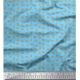 thumbnail image 1 of Soimoi Cotton Voile Fabric French Horn Musical Instrument Printed Fabric 1 Yard 42 Inch Wide, 1 of 3