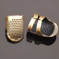 thumbnail image 3 of 1pc Copper Thimble Sewing Retro Finger Protector Anti Slip Ring For Protect Fingers During Sewing Sewing Supplies Sewing Kit, 3 of 6