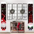 thumbnail image 5 of Decoración Navideña yuxing para Porche Letreros de Gnomo Navideño Pancartas de Bienvenida para Puerta Color Negro y Rojo, 5 of 5