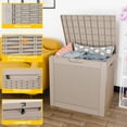 thumbnail image 3 of 31 Gallon Waterproof Resin Deck Box for Outdoor Storage, Light Brown, 3 of 5