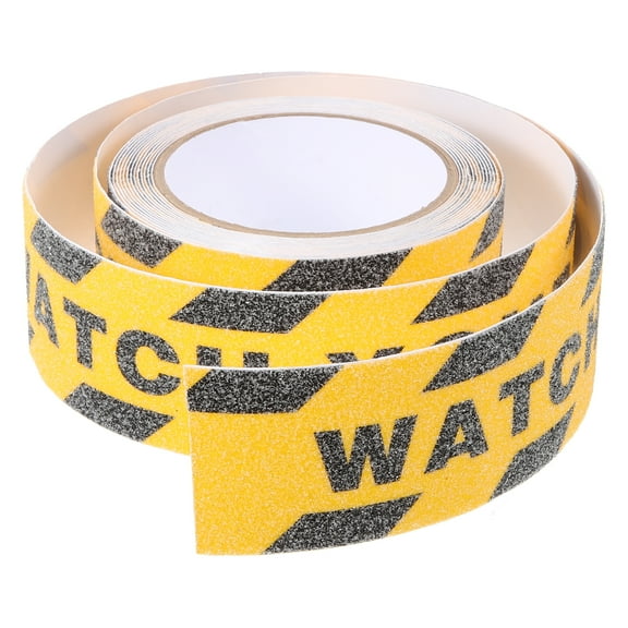 1 Roll Watch Your Step Decals Warning Stickers Adhesive Tape for Safety Floor Marking and Hazard Alert