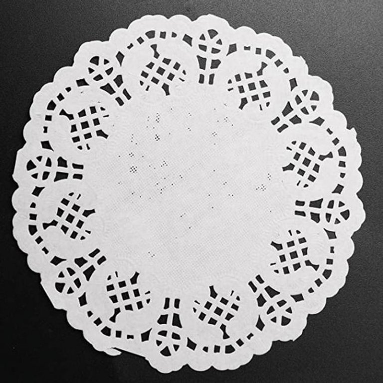 Paper Doilies 4 inch,White Paper Doilies, Lace Paper Doilies Round  Decorative Paper,100 PCS