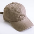 thumbnail image 5 of CoCopeanut New Washed Cotton Pure Color Light Board Women Men Baseball Cap Multi-Color Optional Bone Cap Stitching Dad Hat Sun Hat Travel, 5 of 6