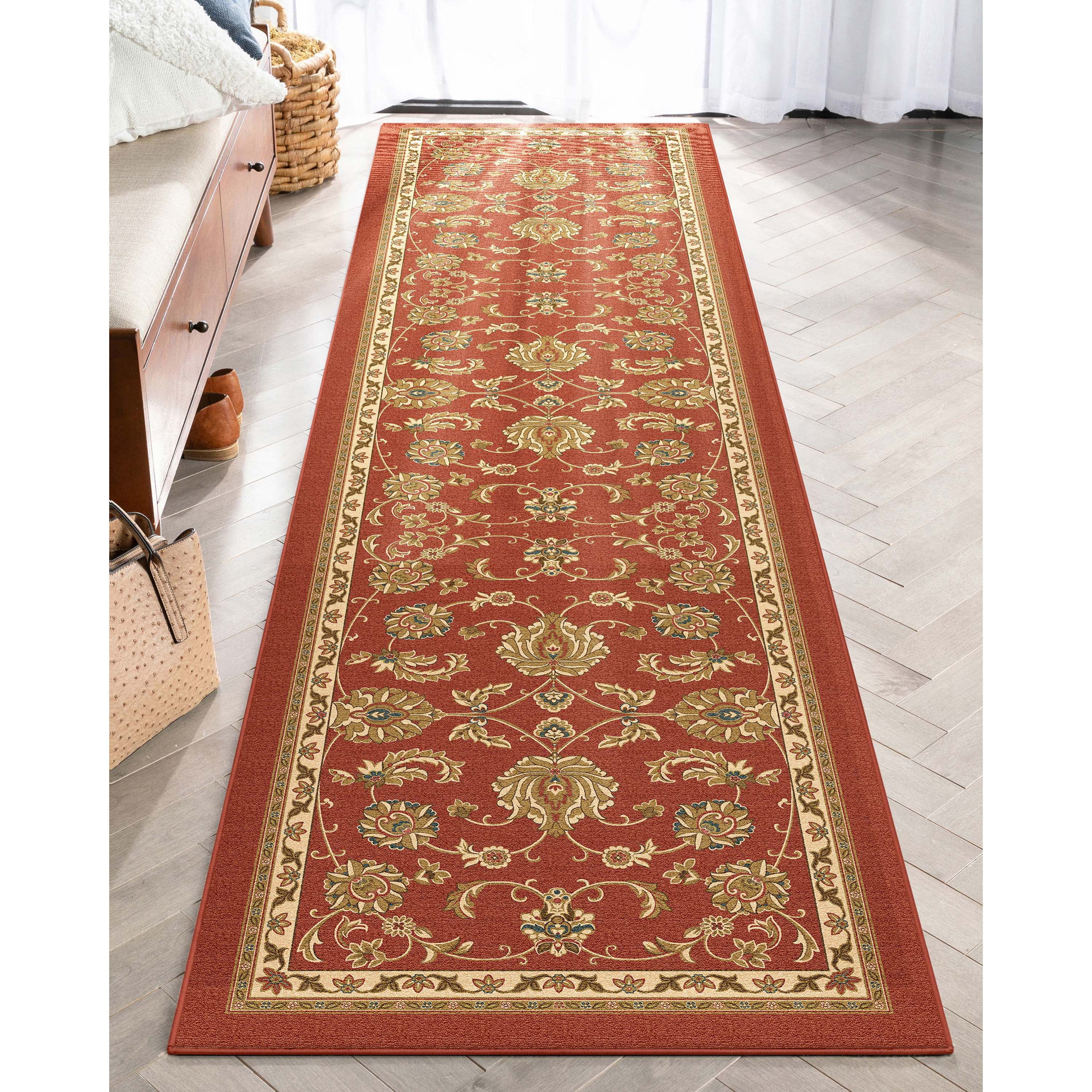 Well Woven Kings Court Tabriz Red Traditional Modern Oriental Red 2'7" x 9'10" Runner Rug