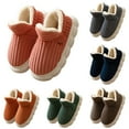 thumbnail image 5 of NOKIO Women'S Memory Foam House Shoes Women'S Warm Indoor Ankle Boots Adult Slippers Autumn And Winter Indoor And Outdoor Fashion Solid Color Comfortable With Warm Non Slip Women'S Quilted Slippers, 5 of 7