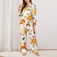 thumbnail image 2 of Fotbe Flower Fox Conjunto de Pijama de Manga Larga para Mujer con Estampado, Ropa de Dormir de 2 Piezas, Conjunto de Casa Suave y Cómodo con Bolsillos-XX-Large, 2 of 7