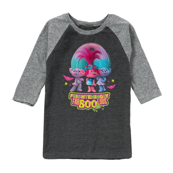 Trolls Movie - Halloween - Poppy, Satin, & Chenille - Frighteningly FabBooLous - Toddler And Youth Raglan Graphic T-Shirt