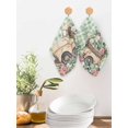 thumbnail image 2 of Eucalyptus Trucks Kitchen Dish Towels for Drying Dishes Set of 3, Spring Farmhouse Floral Sage Green Plaid Waffle Weave Microfiber Hand Tea Bathroom Towels Quick Dry & Absorbent Towel 12x12, 2 of 7