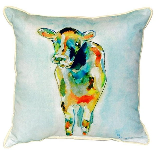 Betsy Drake HJ066 18 x 18 Po Betsys Vache Grand Oreiller Intérieur et Extérieur