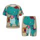 thumbnail image 1 of Balery Cool Dino Playing Skateboard Conjunto de Pijama Infantil de Manga Corta con Estampado – Ropa de Dormir de Algodón Suave-XX-Large, 1 of 6