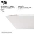 thumbnail image 6 of VIGO Matte Stone Vinca Composite Rectangular Vessel Bathroom Sink in White with Faucet and Pop-Up Drain in Antique Bronze, 6 of 10