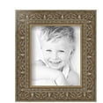 thumbnail image 2 of ArtToFrames 5" x 6" Silver Victorian Emboss Picture Frame, 5x6 inch Silver Wood Poster Frame (WOM-5082), 4 Pack, 2 of 6