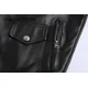 thumbnail image 5 of Chaqueta de cuero PU para hombre, abrigo ajustado a la moda, cuello vuelto, ropa de calle, 4XL, 5 of 5